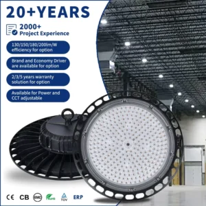 100W 150W 200W 240W IP65 Aluminum Industrial High Bay Pendant Fixture Warehouse Shop Light UFO
