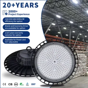 100W 150W 200W 300W Industrial Aluminum Explosion Proof IP65 Waterproof UFO for Warehouse High Bay Light