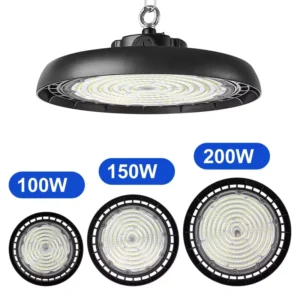 100W 150W 200W Dimmable LED High Bay Light Adjustable with Driver Waterproof 175-265V Warehouse Workshop Parking Store UFO Lamp