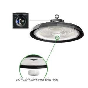 100W 150W 200W High Bay Light 3 CCT Adjustment UFO High Bay LED 10KV Surge Protection Workshop High Bay Light