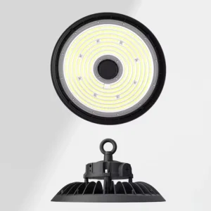 100W 300W Industrial Warehouse UFO High Bay Light Aluminum Alloy Construction IP65 IP20 Rating 5-Year Warranty Dimmable
