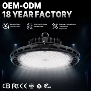 100W Aluminum Industrial LED High Bay Lights for Workshop Factory Warehouse Arena Supermarket