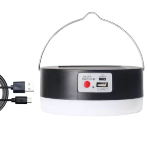 100W Outdoor Solar Camping Lantern Rechargeable Solar Tent Lamp Long Lasting Emergency Light With Power Bank Charged in Phone