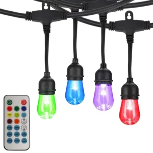 10M Smart Wifi RGBW String Light Dimmable Patio LED Lights APP Control Color Changing Decorative Outfit String Lights 220V Input