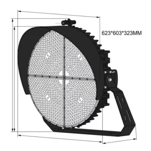 1200W SMD5050 IP67 Ex Proof Flameproof Heat Resistant Wide Voltage Industrial Aluminum LED Flood Light for Oil Refinery