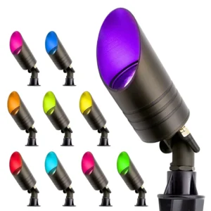 12V Outdoor Led Low Voltage WIFI BT Smart RGB Landscape Spot Light With Connectors