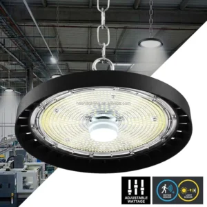 150W 190W 250W Adjustable Wattage Industrial High Bay UFO Light with 2-in-1 Sensor Mode and 2 Mounting Mode