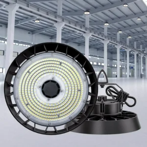 150W UFO Industrial High Bay Light Cool White 5000K IP65 Rated 5 Year Warranty High Lumen Commercial Warehouse Lighting