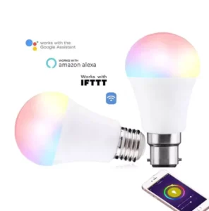 16-Color RGB LED Smart Bulb E27 with IR Remote Tuya WiFi Control 7W 9W Power Home Lighting AC Supply for B22 E26 Bases
