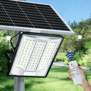 2000W Solar Floodlight 15000LM 5054 LED LiFePO4 Battery IP67 Waterproof Remote Control 7000K CE Garden Lighting