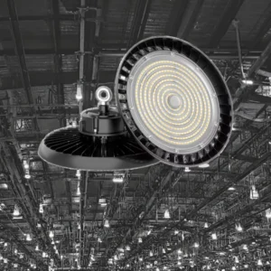 200W 150lm/W 4000K Indoor IP65 Waterproof Warehouse Dimming Aluminum UFO LED High Bay Light with 5-Year Warranty
