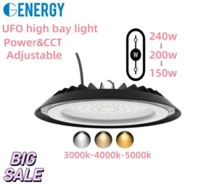 240-200-150W 3000K 4000K 5000K UFO LED High Bay Light IP65 Waterproof Indoor Workshop Warehouse Factory Lighting