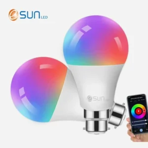 2pcs Tuya A60 WiFi Smart Globe Light Bulb RGBCW Multi Color LED E27 E26 B22 10W AC with Smart Life App Remote Control