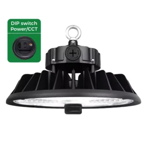 Commercial Lighting Supermarket Workshop UFO 100W 150W 200W 240W Power Switchable CCT Selectable LED High Bay Light