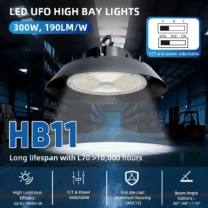 300W UFO LED High Bay Light For Shop Industrial Commercial Factory Warehouse