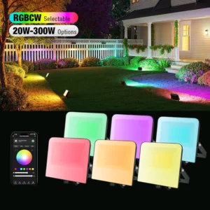 3CCT RGBCW Outdoor Garden IP65 Aluminum Spotlight LED Flood Light