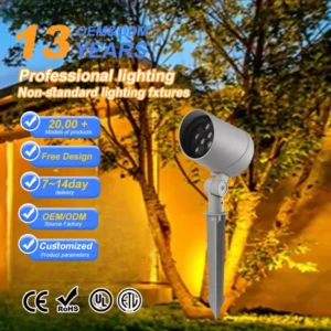 3W 6W 12W COB LED Flood Light IP65 Waterproof Aluminum Housing Outdoor Landscape Spike Lamp High Bright 30/60 Beam Angle 3 Year