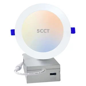 4 Inch 5CCT Selectable Ultra Thin LED Recessed Lighting Dimmable Slim Panel Downlight With Junction Box