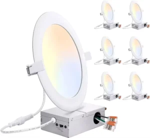 4inch 10W 6 Inch 12W LED Recessed Downlight Tunable Round Ceiling Light Slim Flat Recessed LED Panel Light With Junction Box