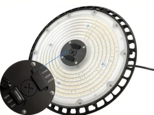 5-Year Warranty UFO High Bay Light 100W 150W 200W 240W IP65 6000K 150lm/W for Warehouse Factory CCT&WATTAGE Adjustable