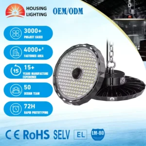 5 Years Warranty 160lm w 180lm w Anti Glare Led High Bay Light 200 Watt AC100 277V 0 10v Dimmable IP65 For Workshop