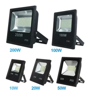 50W to 200W IP65 SMD Slim LED Floodlight for Outdoor Garden Lighting