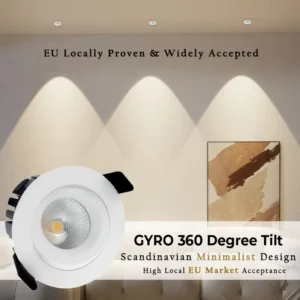 6W 8W Aluminum Round Recessed Downlight 3CCT Dimmable LED COB Downlight for Ceiling Light
