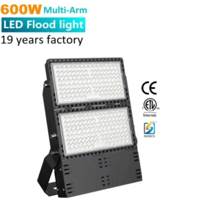 7 Years Warranty 600W 500W 400W LED High Mast Light Photocell Sensor Outdoor LED Sport Field Flood Lighting Factory CETL DLC SAA