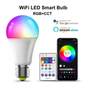 7W RGB Color Changing Smart WIFI Light Bulb Wireless Remote APP Control Dimmable E27 E26 B22 Indoor Bulb LED Smart