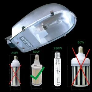 80W LED HID Corn Lights 200W 150W Halogen Lamp Bulb Replacement for 1500W 1000W 500W HPS 400W 250W