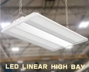 90° Fold Industrial 150W 200W 300W LED Linear High Bay Light Commercial System 3CCT 3Power Adjust for Warehouses Office Use