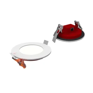 9W 4Inch IP44 LED Fire Light Round Recessed Mounted Ultra Thin 3CCT Fireproof Downlight for Office Lighting