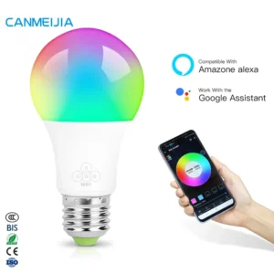 9W E27 E26 7W Lamp Remote Colourful RGB Light Dimmable Alexa Bombilla Foco Inteligente WiFi LED Smart Bulb Smart Light Smart LED