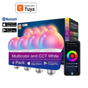 9W WiFi Smart LED Light Bulb RGB CW Dimming Color Changing Alexa Voice Control E27 E26 Base AC Power Remote Control Reflector