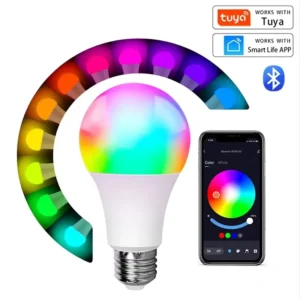 A19 2.4G Remote Control RGBCW AC110V E26 Dimmable LED Light Bulb With Tuya Mobile App For Control Ra80 CCTRGB