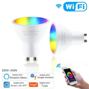 AC 220 240V Smart Bulb WiFi Wireless Remote Control Support by Google Alexa