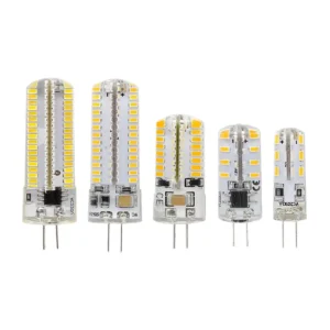AC220V 4W Halogen Equivalent G4 LED Light Bulbs Corn Light with Remote Control Low Voltage No Flicker