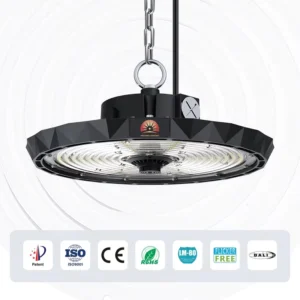 AC230V Ultra thin Industrial Garage Light 160lm W 180lm W 200lm W 0 10V Dimmable 5000k 6500k Sensor ufo High Bay Light