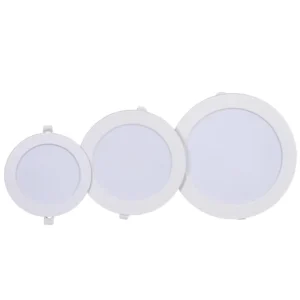 AC85 265V Ultra Thin Recessed Round LED Panel Light 3W 6W 9W 18W 24W 3000K 240V PC Aluminum Flat Ceiling Downlight Non Dimmed