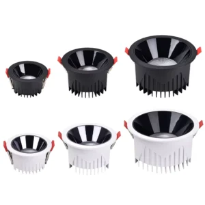 Adjustable COB LED Downlight with High Brightness Anti-Glare Integrated High Lumens Aluminum Body IP44 Rating