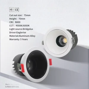 Adjustable LED Spot Lights 7W LED Recessed COB Downlights SKD Available