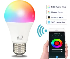 Alexa Bulb Google Assistant Wifi Connect App Control 9w Smart Life B22 E26 E27 RGB Light Wifi Smart Bulb