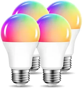 Alexa Tuya WiFi Control RGB Smart WiFi Lighting E27 Bulb Wireless Google Home App Control Adjustable A60 LED Bulbs 9W