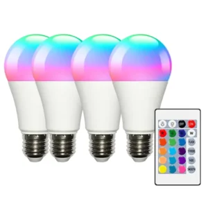 Alexa Tuya Wifi Control RGB Smart Wifi Lighting E27 Bulb Wireless App Control Adjustable A19 A60 LED Bulb