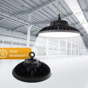 Aluminum Alloy UFO LED High Bay Light 100-300W Suitable for Garage Warehouse and Industrial Facility Lighting