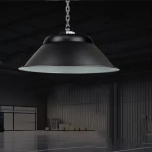 Aluminum Factory Industrial Warehouse LED High Bay Light 100W 150W 200W 3 CCT Changeable With Lampshade