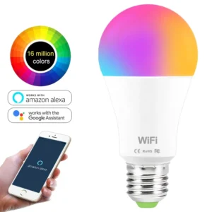 Aluminum+PC RGBW Compatible E27/B22 7W 9W 12W AC Powered Globe WiFi Led Smart Bulb with Alexa Dimmable 3000-6500K