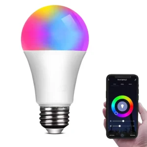 App and WiFi Control E27 LED Smart Bulb Alexa and Google Home Compatible for Home Use with AC Power Supply