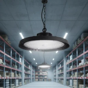 CCT High Lumen IP65 Aluminum Smart Microwave Sensor Dimmable 150W Industrial UFO High Bay Light for Warehouse