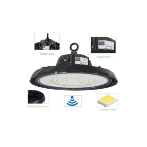 CE CCC 3 Year Warranty Smart Warehouse Industrial UFO High Bay Light 100W 150W 200W Parking Lot